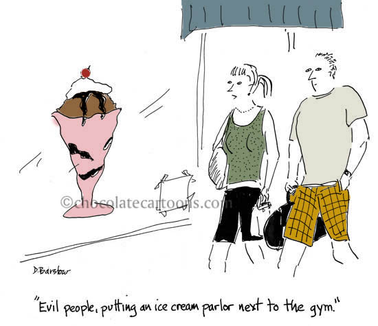 after gym, it's not fair to see an ice cream shop