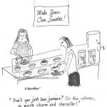 cartoon of make your own sundae with jimmies