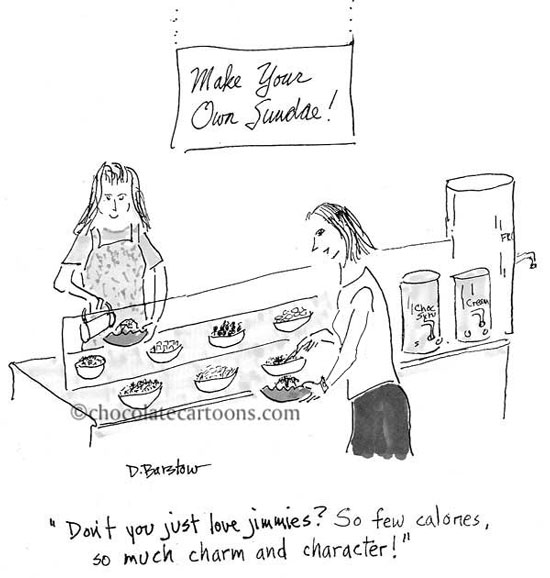 cartoon of make your own sundae with jimmies