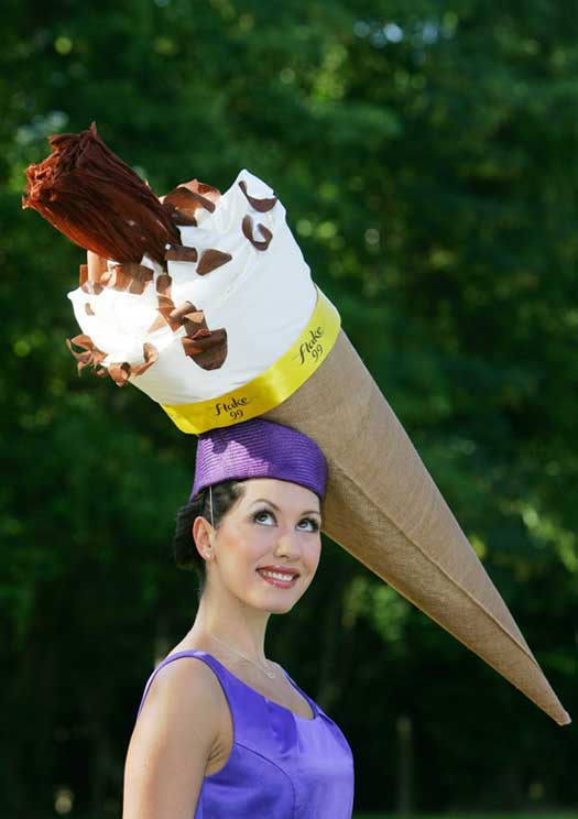 cadbury ice cream cone hat for ascot