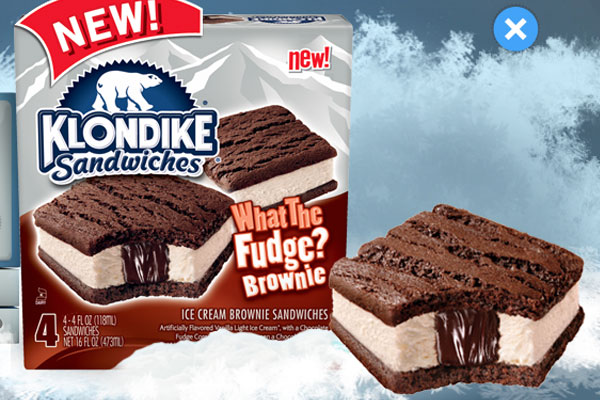 klondike what the fudge ice cream sandwiches box
