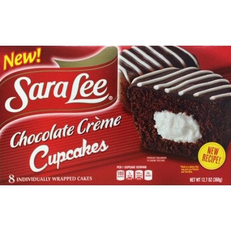 Sara lee chocolate creme cupcakes red box